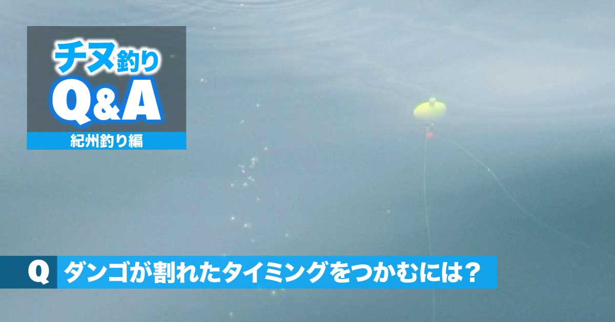 チヌ 紀州釣りの悩みを解決 ダンゴが割れたタイミングをつかむには Sotoshiru ソトシル