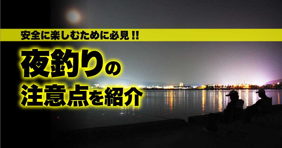 安全に楽しむために必見 夜釣りの注意点を紹介 関西のつりweb 釣りの総合情報メディアmeme