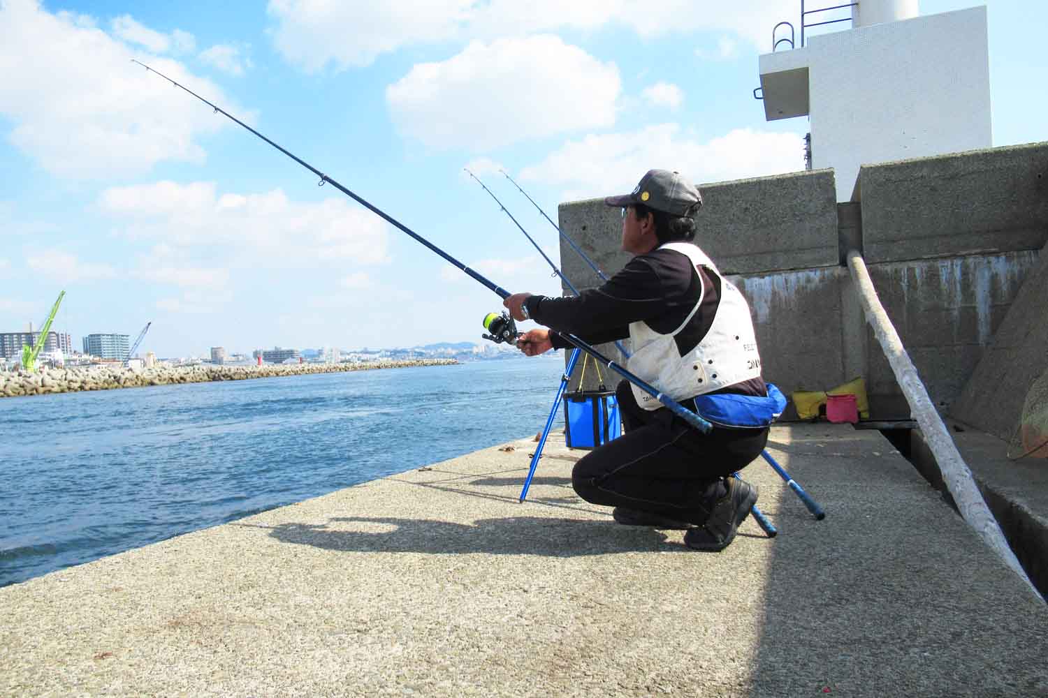 明石新浜漁港のカレイ釣り